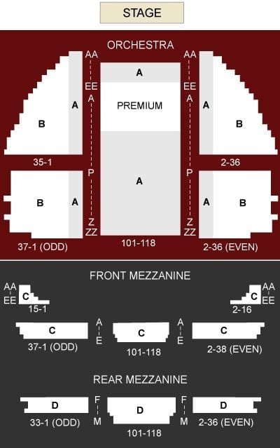 Wicked Musical Seating Chart Gershwin Theater