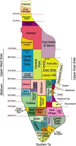 Manhattan Neighborhood Map Manhattan Neighborhood Map