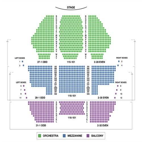 New Amsterdam Theatre Seating Chart