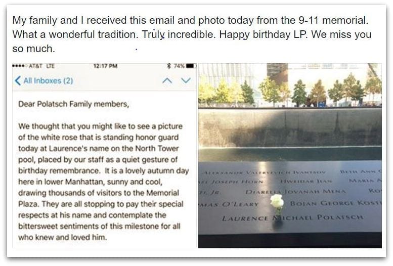 9-11 Memorial Honors Victims Birthdays 9-11 Memorial Honors Victims Birthdays