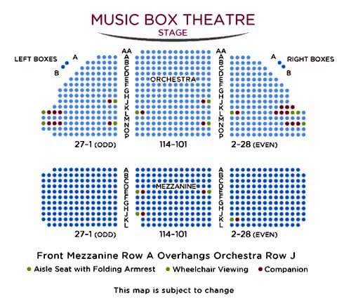 Music Box Theatre Seating Chart
