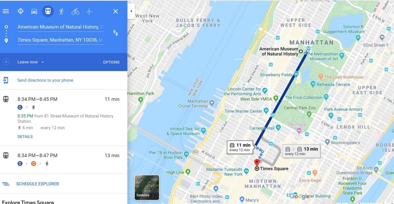 NYC Subway Map Directions