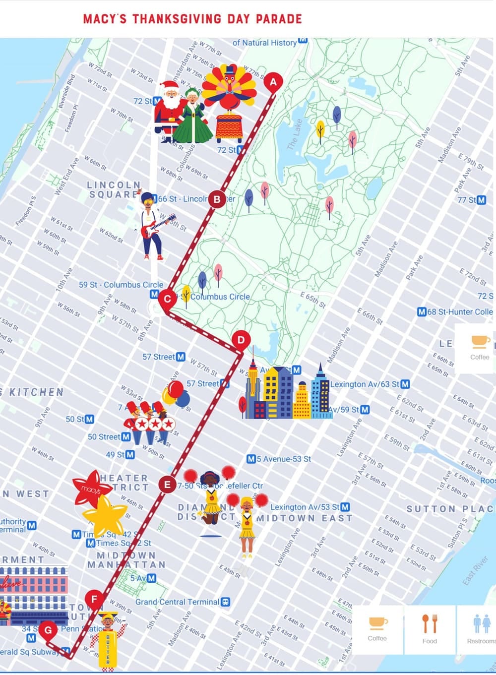 Macy's Thanksgiving Day Parade Route Map Macy's Thanksgiving Day Parade Route Map