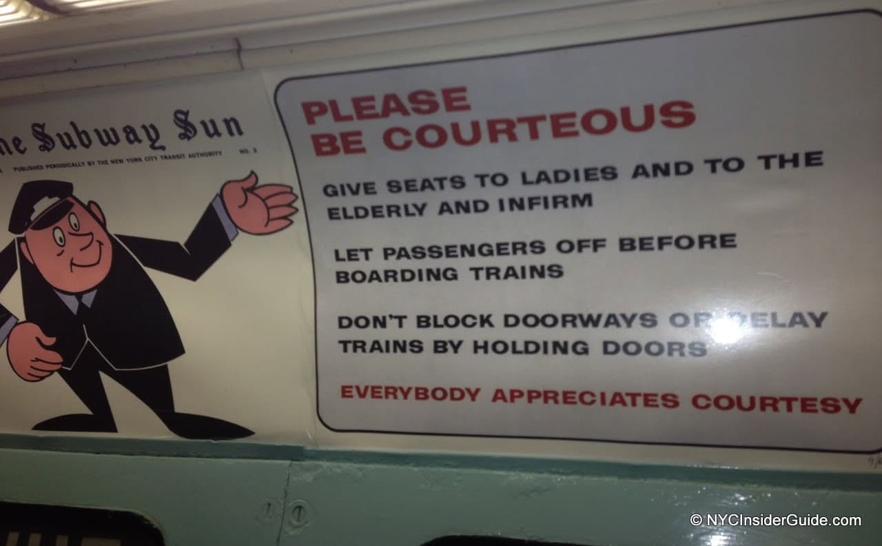 NYC Subway Courtesy Advertisement