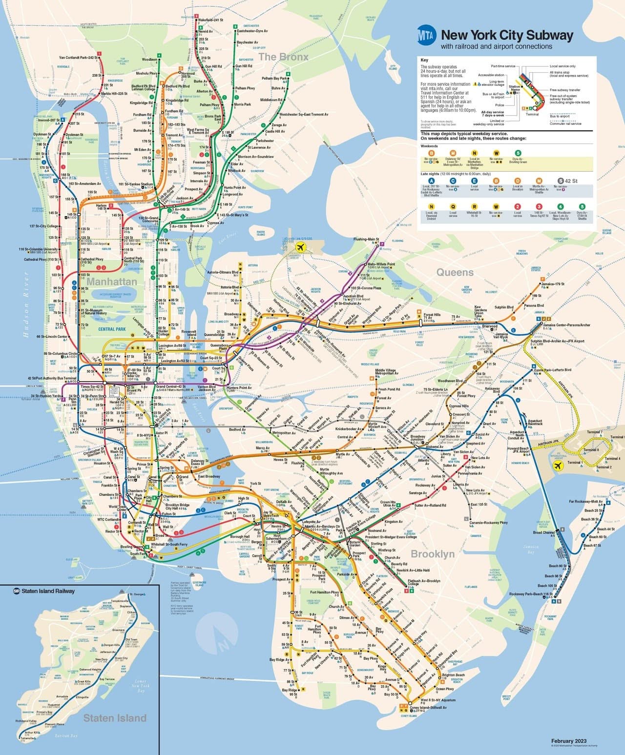 NYC Subway Map All Boroughs